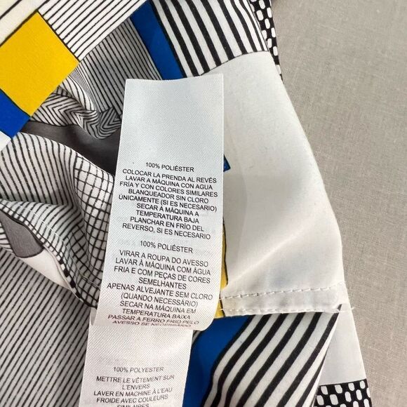 Armani exchange long sleeve lightweight geometric print shirt dress size small - Picture 10 of 11